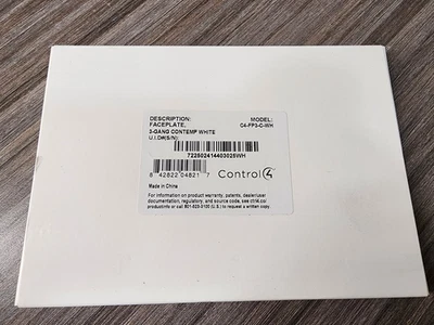 LOT OF 10 Control4 Faceplate 3-Gang Contemp White C4-FP3-C-WH - Image 1 of 3