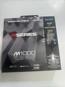 Monster Cable M Series M1000 5m/16ft Super Speed HDMI Cable - Picture 1 of 11