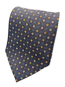 Don Loper Beverly Hills 100% Silk Men's Tie Polka Dot Black/Gray - 59" x 4" - Picture 1 of 5