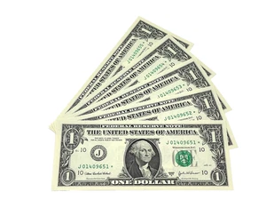 2003-A U.S. $1 FEDERAL RESERVE **STAR** NOTES (5) CONSECUTIVE NOTES UNC (#S1) - Picture 1 of 11