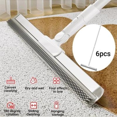 Magic Broom Squeegee Dog Pet Hair Remover Sweep & Scrape for Floor Cleaning 6pcs - Image 1 of 4