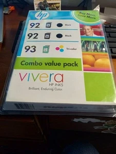 Paquete combinado de cartuchos de tinta HP 92 negro 93 colores - Imagen 1 de 1