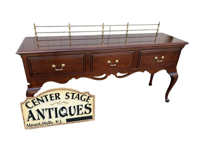 66972   Davis Furniture Buffet Sideboard Server Cabinet with Brass Gallery - Image 1 of 4