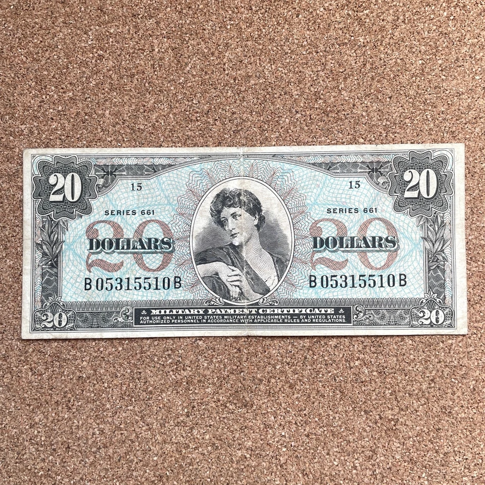 USA Military note. 20$ Serie 661 (1968-1969) Vietnam war. E25295 - Image 1 of 4