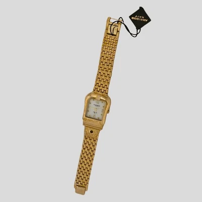 AKRIBOS XXIV 镀金钻石标记女式表带手表全新带标签 — 第 1/4 张图片