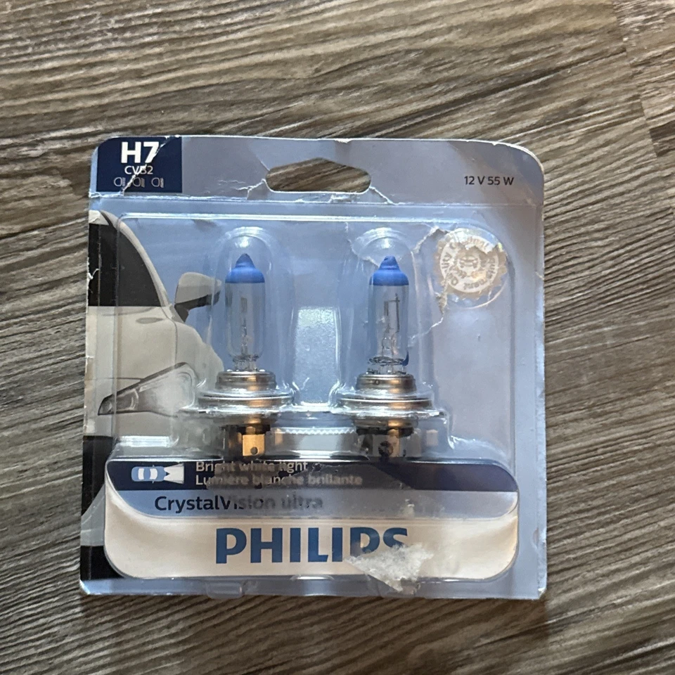 Philips H7 CrystalVision Ultra Twin Pack Headlight Bulbs CVB2 Sealed Package - Image 1 of 2