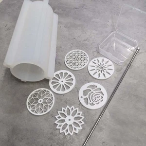 Soap , Silicone Round Tube Column Flower Templates Tear Resistant Handmade for - Picture 1 of 5