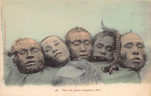Vietnam - TONKIN - Las cabezas de los piratas decapitados - Publ. M. Passignat 48 - Imagen 1 de 2