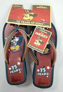 Disney Parks Mickey Mouse Sandalen Größe 8-9 75. Jubiläum Sammlerstück 2004 Vintage - Bild 1 von 10
