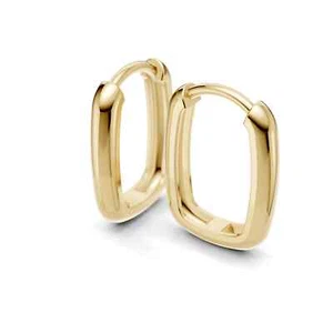 Elegantes Pendientes Ovalados Oro-Amarillo, Blanco-Oro Rosa en 8K/14K/18K ORO PAR - Imagen 1 de 10