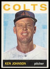 1964 TOPPS KEN JOHNSON HOUSTON COLT .45S #158 VG/EX-EX
