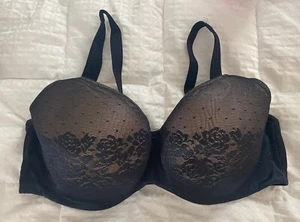 NWT Soma Stunning Support Strapless Convertible Bra Black Floral Lace 40DD - Picture 1 of 3