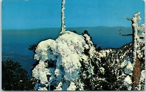 Schneeskulpturen, Blick auf die Mojave-Wüste, Mt. Baldy, Kalifornien Postkarte - Bild 1 von 2