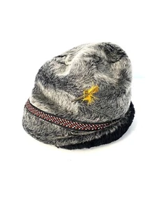 1950’s United Hatters Classic Fishing German Cap Millinery USA Faux Fur Hat XL - Picture 1 of 10