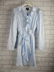 Bardot Junior girl mock wrap dress blue belt 14 years new long sleeve - Picture 1 of 11