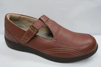 Zapatos Ortopédicos DREW LILAC Correa en T 11.5 M Coñac Diabético Doble Profundidad Foto 1 de 4