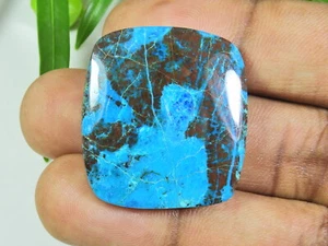 AA++ Natural Azurite Crystal Rectangular Cabochon Loose Gemstone 27X30X07 MM S56 - Picture 1 of 9