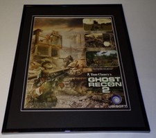 Tom Clancy Ghost Recon 2 2004 Framed 11x14 ORIGINAL Vintage Advertisement