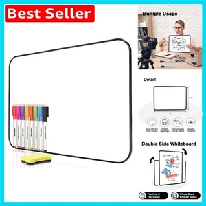 Versatile 8.2x11.8in Dry Erase Board with 8 Pens & Eraser - For Home or Office - Picture 1 of 10