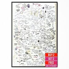 Eminem Poster Print Hip Hop Rapper Wall Art Lose Yourself Handwritten Lyrics