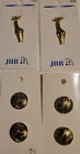 JHB Buttons 2 Metal Giraffe & 4 Plastic Ornate Dome On Original Card