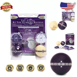 Aiming By The Numbers Pool Ball Set - Effortless Learning for All Skill Levels - Picture 1 of 8