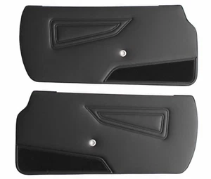 Fiat 124 Spider (1979-1982) - Door Panel w. Carpet, Black, Pair, NEW - Picture 1 of 7