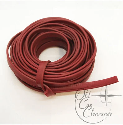 Vinyl Welt Cord Piping for Auto, Marine, Red Embossed 1/8" Bead, 15 Yards - Image 1 of 3