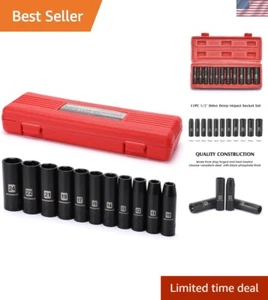 Professional Grade 11-Piece Metric Impact Socket Set with Laser Marked Sizes - Picture 1 of 9