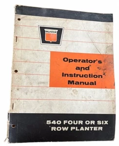 Vintage 1966 Oliver 540 vier- oder sechsreihiges Pflanzgefäß Bediener- und Bedienungsanleitung ~ Bauernhof - Bild 1 von 10