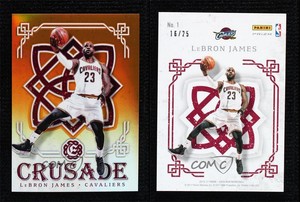 2016-17 Panini Excalibur Crusade Orange /25 LeBron James #1