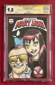 Amazing Mary Jane 1 CGC 9.8 Stan Lee Sketch by J J Kirby Colors by Edgar Delgado - Picture 1 of 4