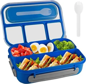 Bento Box Lunch Box  Containers 4 Compartment for Toddler Kids Adults - Picture 1 of 12