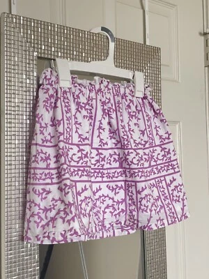 Crazy8 девочек юбка размер 7-8 цветочные листья орнамент хлопок слоистый - Изображение 1 из 4