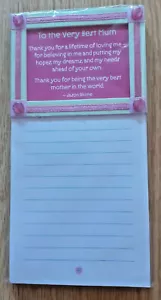 FRIDGE MAGNET. MAGNETIC MEMO PAD. 'To the Very Best Mum' - Picture 1 of 1