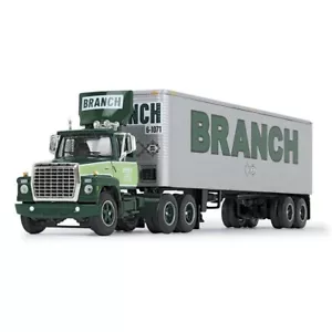 First Gear DCP 1:64 Branch Ford LT-9000 Day Cab con rimorchio d'epoca 40' 60-1281 - Foto 1 di 4