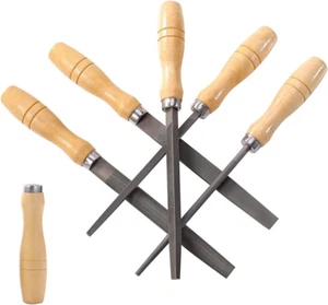 High Carbon Steel File Set with Wooden Handles Rasp File for Metal, Wood, Plasti - Picture 1 of 7