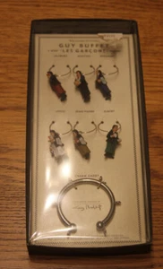 Vintage Williams Sonoma Le Garcon Wine Charms by Guy Buffet - Picture 1 of 2