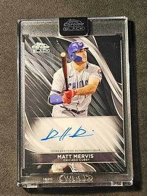 2024 Topps Chrome Black Matt Mervis Auto #CBA-MME Chicago Cubs - Image 1 of 2