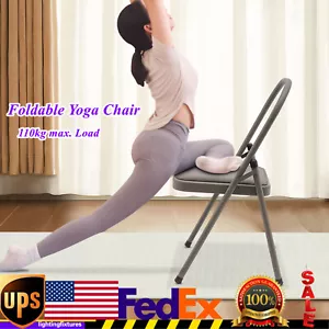 Foldable Yoga Chair With Lumbar Back Support Balance Chair Yoga Prop 242.51lb - Picture 1 of 20