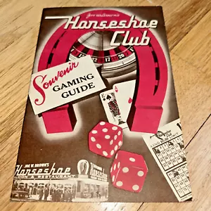 JOE W. BROWN'S HORSESHOE CLUB Souvenir Gaming Guide - Picture 1 of 8
