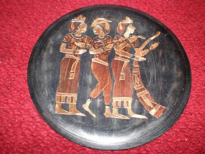 Antiguo laúd y arpa de flauta de juglares de cobre para colgar en la pared del faraón Akhnaton Foto 1 de 4