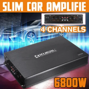Leistung 4 Kanäle Vierkanal 6800 W überbrückbar Auto Lautsprecher Verstärker Amp Klasse A/B - Bild 1 von 9