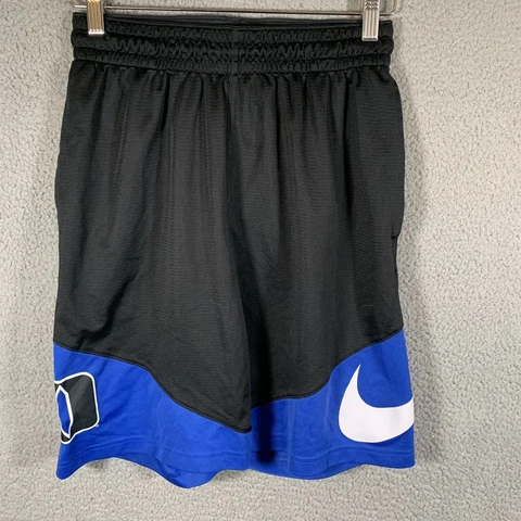 NIKE Shorts Mens M Duke Blue Devils Elite Basketball Black Blue Athletic Cover