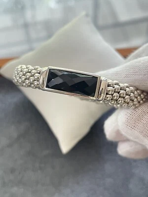 Pulsera Cuerda Maya Lagos Caviar 8mm con Ónix Negro-Pequeña  Foto 1 de 4