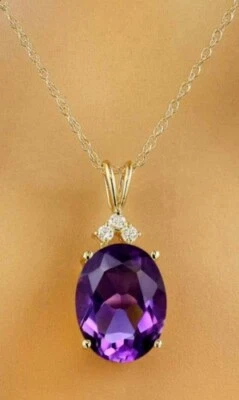 Colgante Alejandrita 4 CT Corte Ovalado Plata de Ley 925 Color Cambio Piedra Colgante Foto 1 de 3