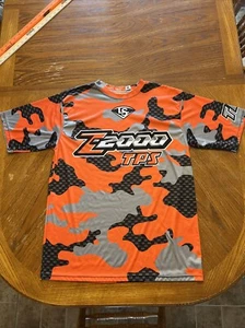 Louisville Slugger Z-2000 TPS Baseball XL Shirt Numbered Orange Camo - Picture 1 of 6