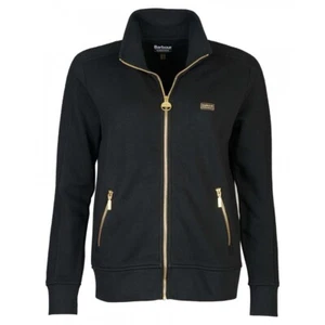BARBOUR FLORENCE PLUS FIT OVERLAYER ZIP UP BLACK CARDIGAN - Bild 1 von 4