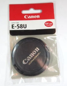 Canon E-58U Ultrasonic Front Lens Cap / Genuine OEM *NEW OLD STOCK* 58mm - Picture 1 of 3