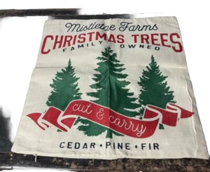 Mistletoe Farms Christmas Trees 18" x 18" Pillow Case Zippered NEW - Picture 1 of 3